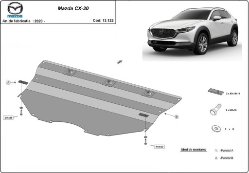 Stalowa osłona pod silnik Mazda CX-30 (2020-2022) - 2
