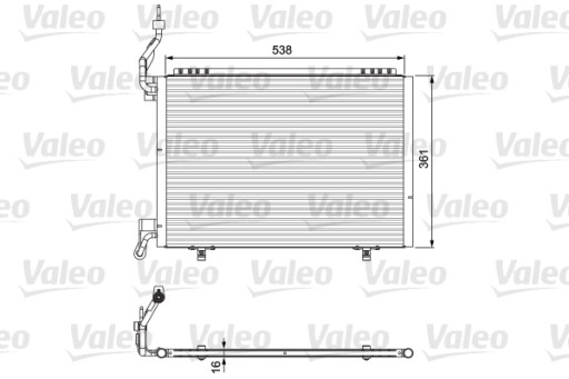 CHŁODNICA KLIMATYZACJI FORD VAL 814075 - 2