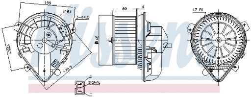 Вентилятор NISSENS для FIAT SCUDO 1.9 TD 2.0 JTD - 7
