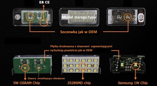 Світлодіодне підсвічування OSRAM 10w Audi A3 A4 B6 A6 C6 Q7 - 2