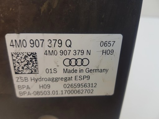 AUDI Q7 4M0 Q8 POMPA HAMULCOWA ABS 4M0907379Q - 7