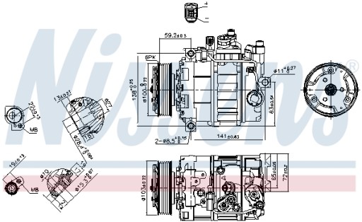 Компресор кондиціонера AUDI A4 B6 1.6 1.8 1.9 TDI - 7