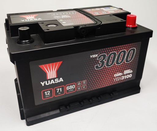 Аккумулятор Yuasa YBX 3100 12V 71ah 680A P+ - 1