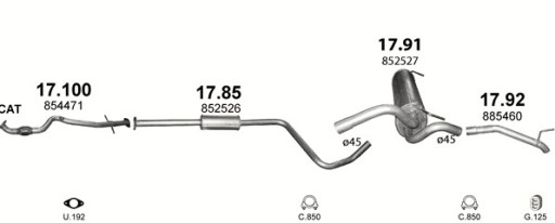 З'єднувач elast + труба Opel Astra J а / М1 , 4 + прокладки - 2