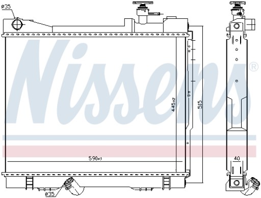 Радіатор NISSENS 68742 + безкоштовно - 2