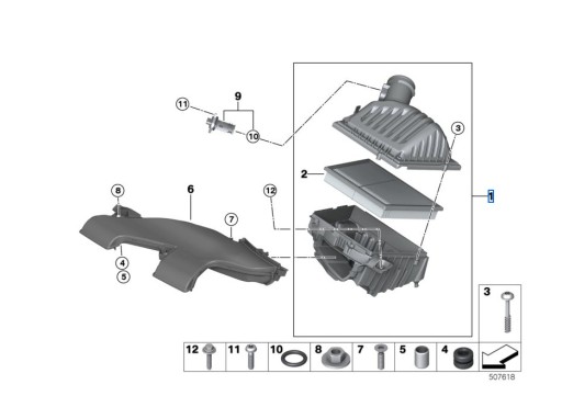 Міні OE корпус повітряного фільтра F54/55/56/60 АСО - 3