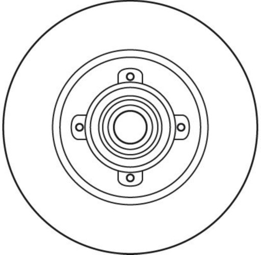 Tarcza hamulcowa z łożyskiem tył L/P TRW DF6042BS - 5