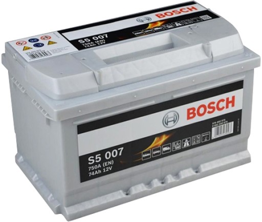 Akumulator BOSCH 12V 74Ah/750A S5 278x175x175 B13 - 15