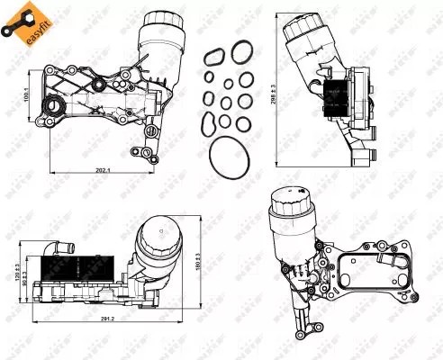 Масляний радіатор dB A Class w176 1,8 12-комплект№ - 6