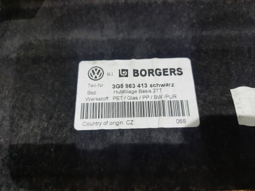 Задня полиця багажника VW PASSAT B8 седан 3g5863413 - 3
