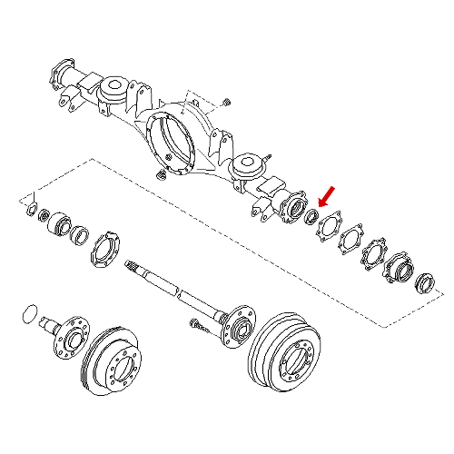 Уплотнитель заднего полуоси внутр 43252-C6001 OE - 2