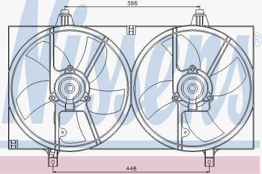 Вентилятор радіатора NISSAN ALMERA N16 00-1. 5 і 1 - 2