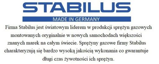 STABILUS ПРИВІД КРИШКИ БАГАЖНИКА VW GOLF II - 2