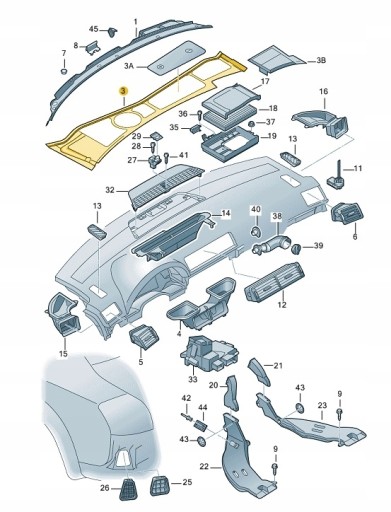 PODSZYBIE AUDI A4 B6 B7 RS4 ORYGINALNE - 3