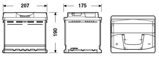 АКУМУЛЯТОРНІ ЦЕНТРИ 50AH / 450A PLUS L+ - 3