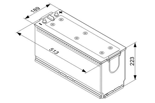 Акумулятор 12V 140ah/800A T4 513x194x223 B03 - 2