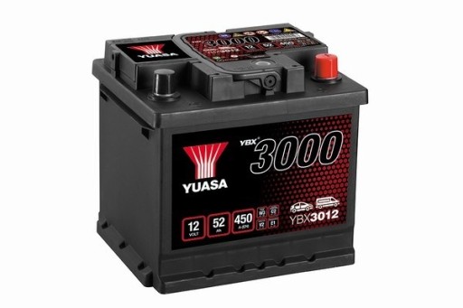 Akumulator Yuasa YBX 3012 12V 52Ah 450A P+ - 1