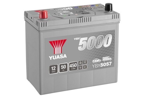 Akumulator Yuasa YBX5057 50Ah 450A L+ 3 lata gw. - 1