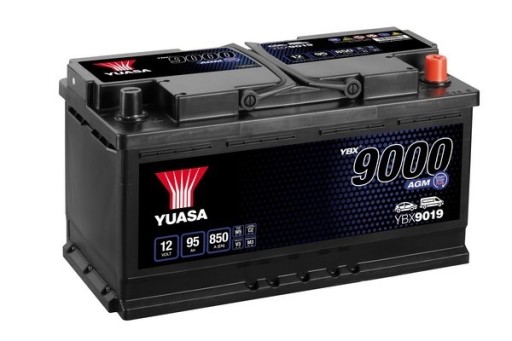 Akumulator Yuasa YBX 9019 AGM 12V 95Ah 850A P+ - 1