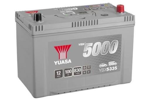 Akumulator Yuasa 12V 100Ah 830A P+ YBX5335 - 2