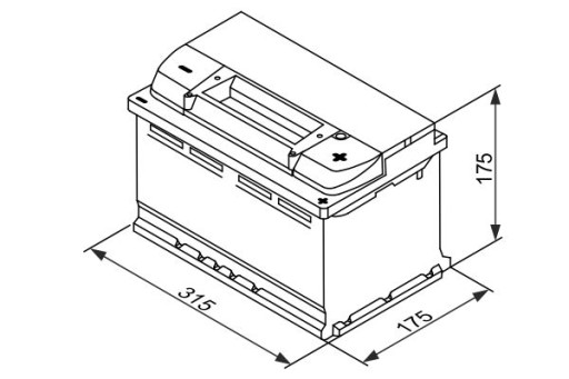 АКУМУЛЯТОР 75AH 730A EFB START-STOP P+ - 1