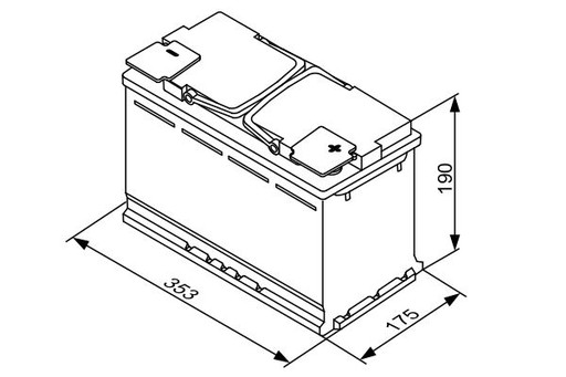 Akumulator BOSCH 12V 95Ah/850A START&STOP AGM - 1