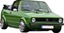 VW GOLF MK1 CABRIO sportowy układ wydechowy 1x70mm