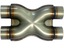 Глушник вихлопної наконечник подвійний кросовер x 76 мм