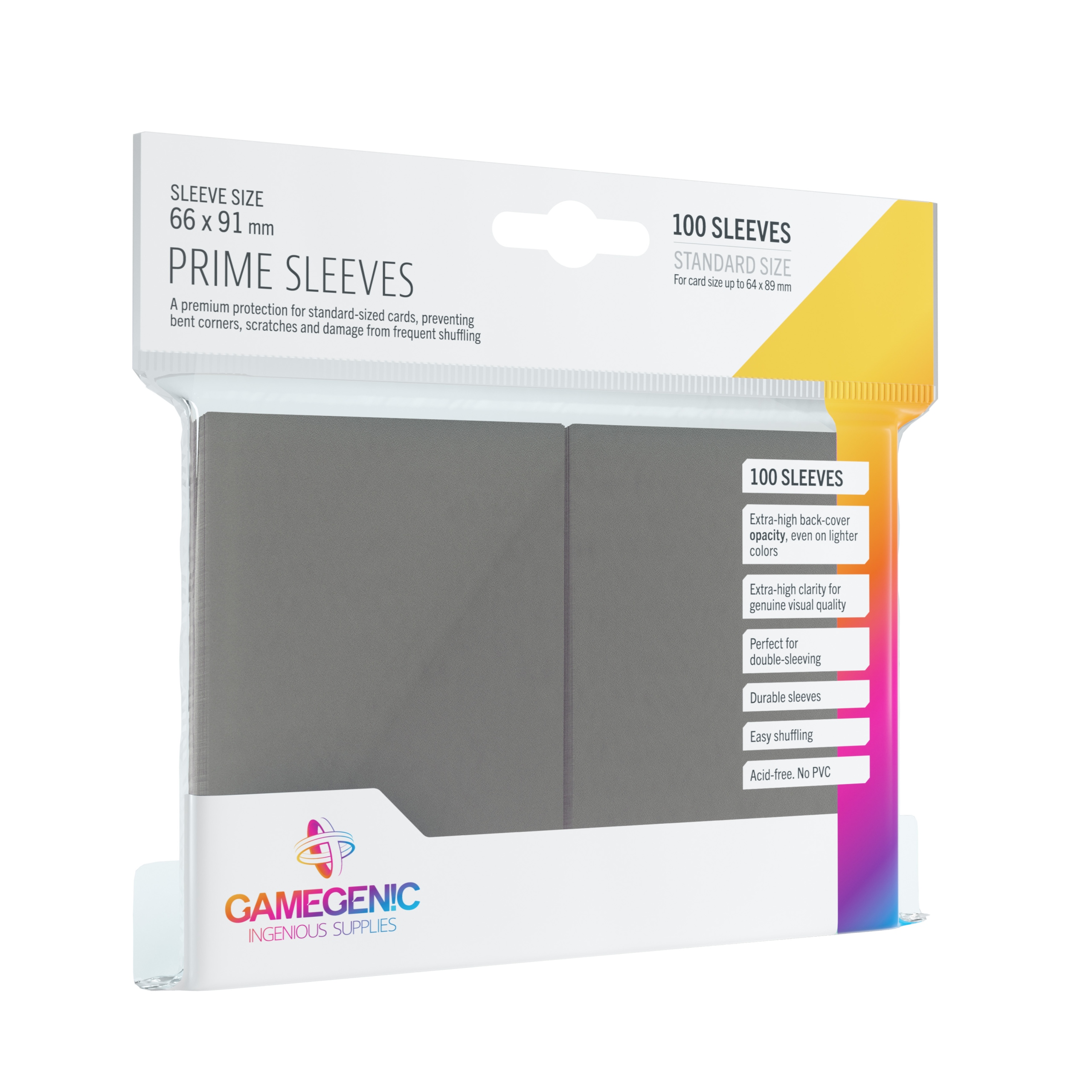 

Gamegenic: Prime Ccg Sleeves 66x91 mm Dark Gray