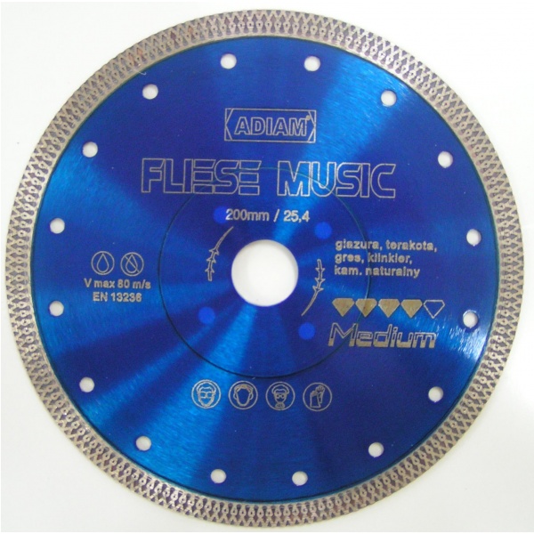 Adiam diamantový kotouč Medium Fliese Music 125 x 22,2 mm za mokra i za sucha