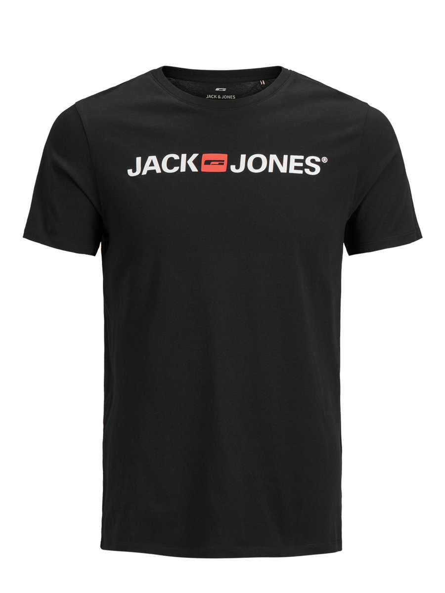 Promocja Jjecorp Koszulka męska Jack And Jones czarny r L wyprzedaż przecena