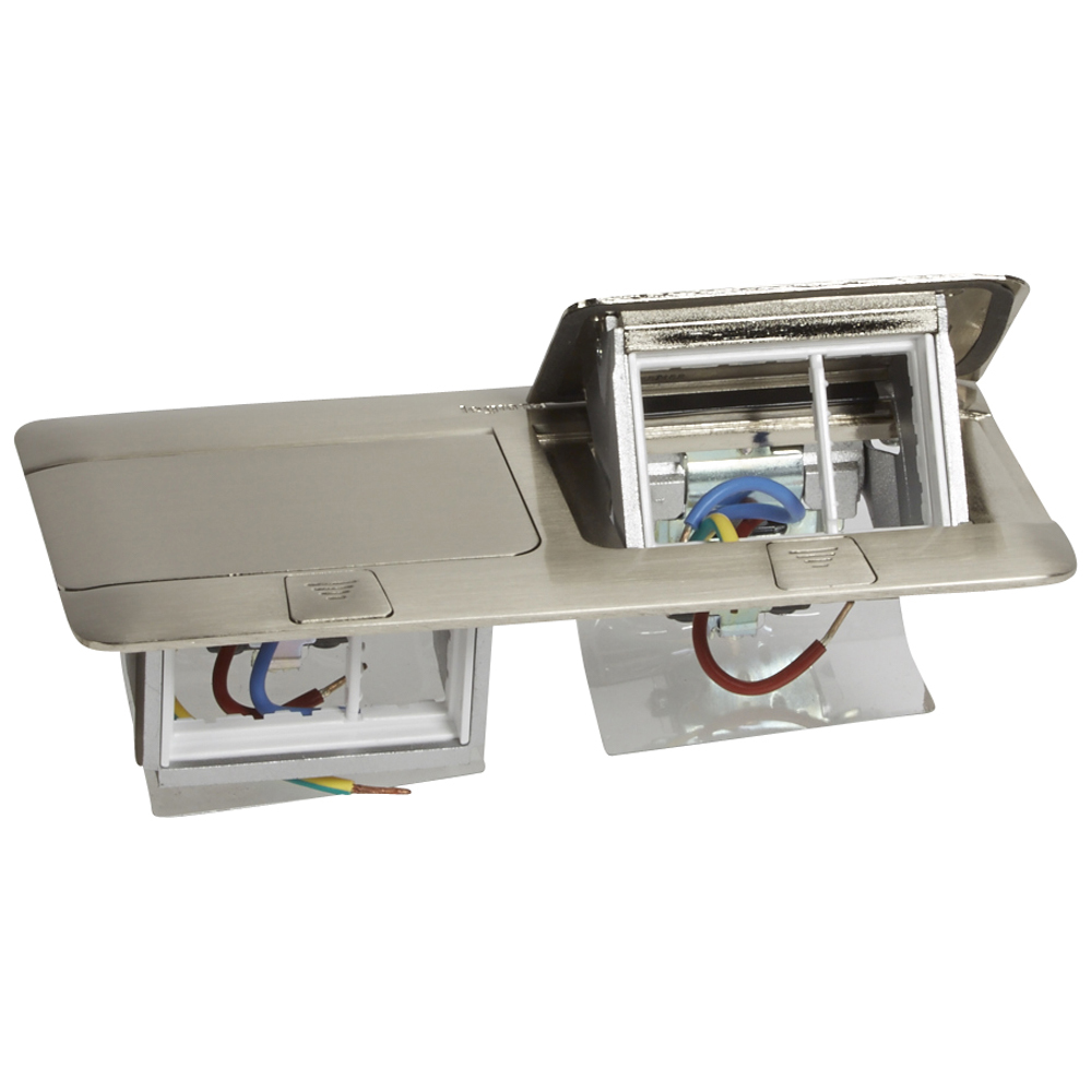 Gniazdo puszka podłogowa Legrand srebrny