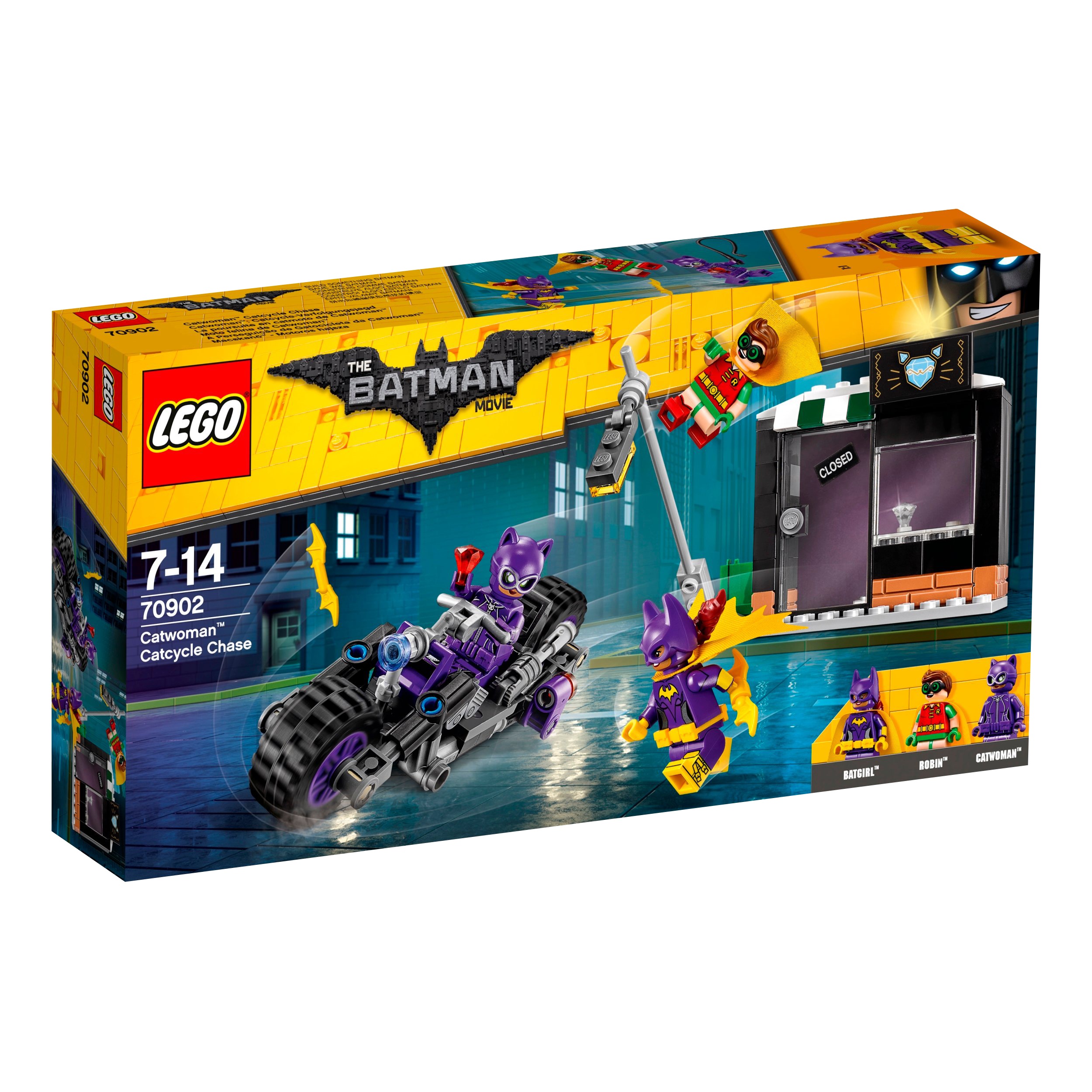Lego 70902 Batman Movie Motocykl Catwoman Robin, Catwoman, Batgirl