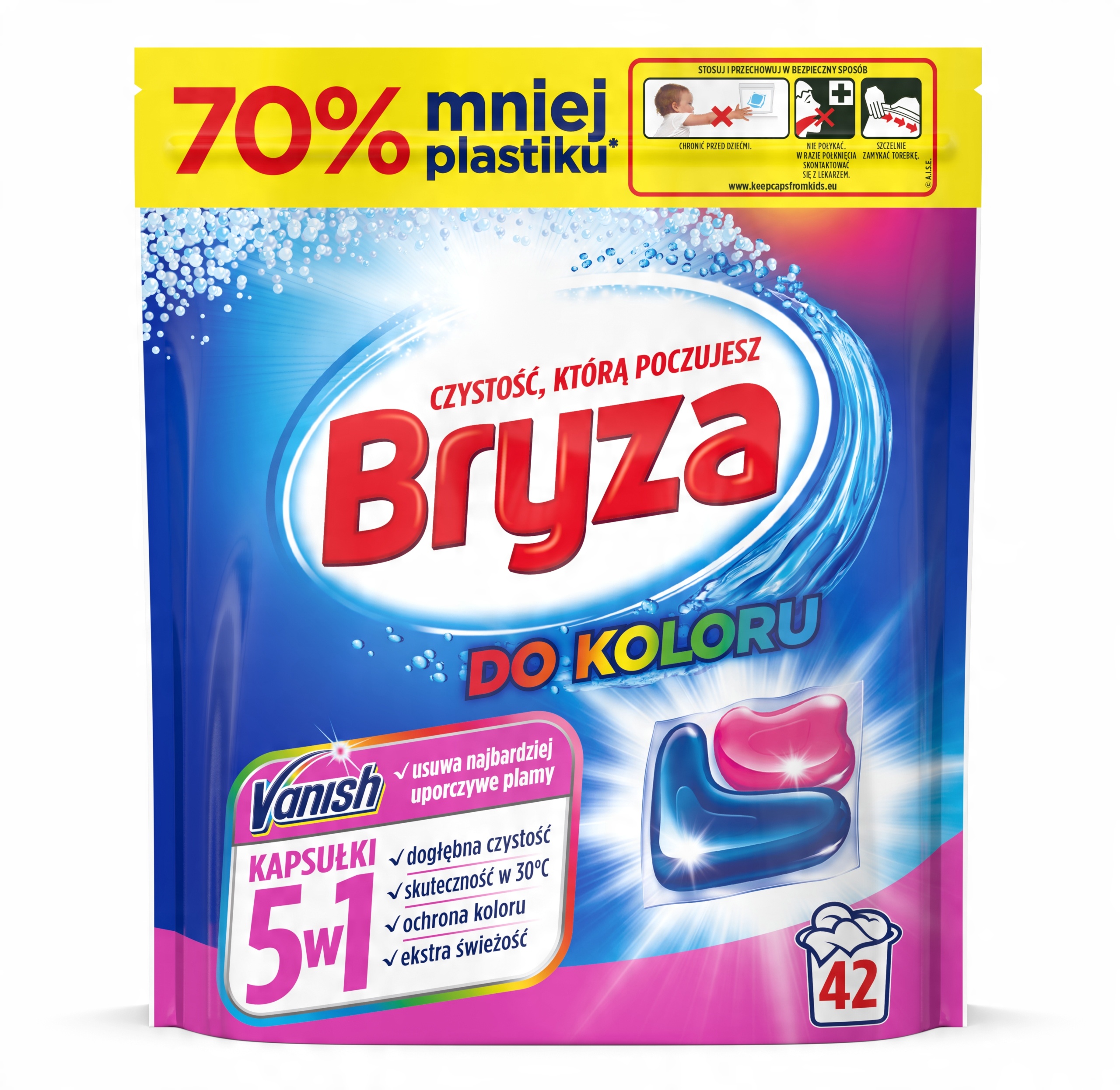 

Bryza Vanish 5w1 kapsułki do prania kolorów 42 szt