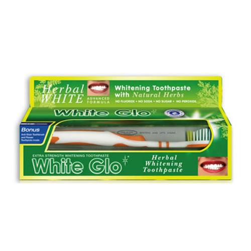 

White Glo Herbal pasta do zębów + szczoteczka
