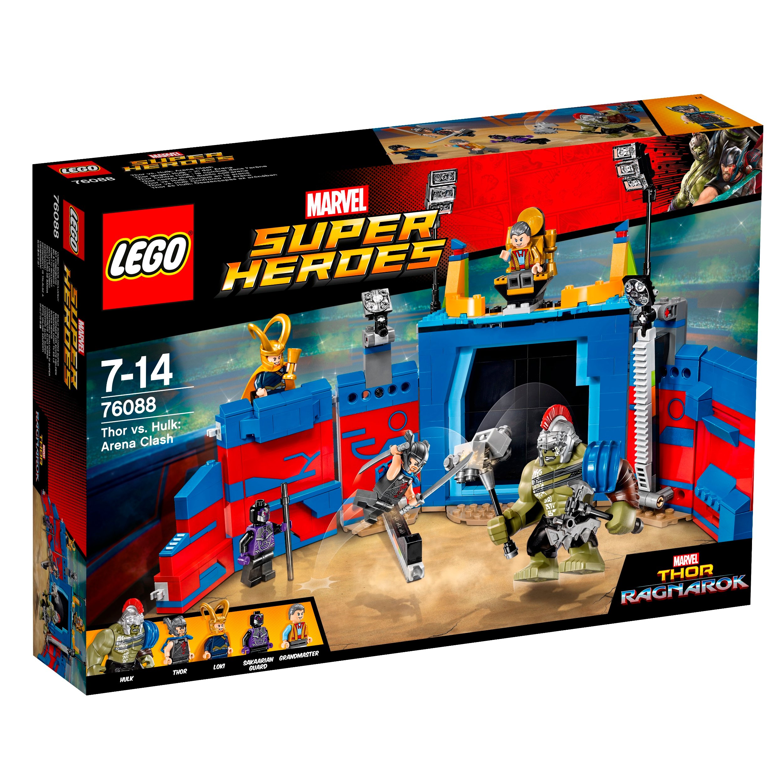 Klocki Lego Heroes Thor kontra Hulk: starcie na arenie Marvel 76088