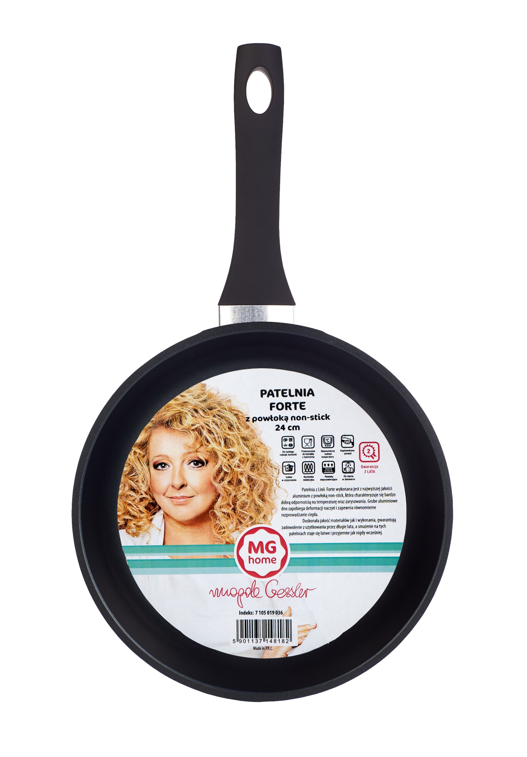 

Patelnia 24 cm Forte Mg home czarny