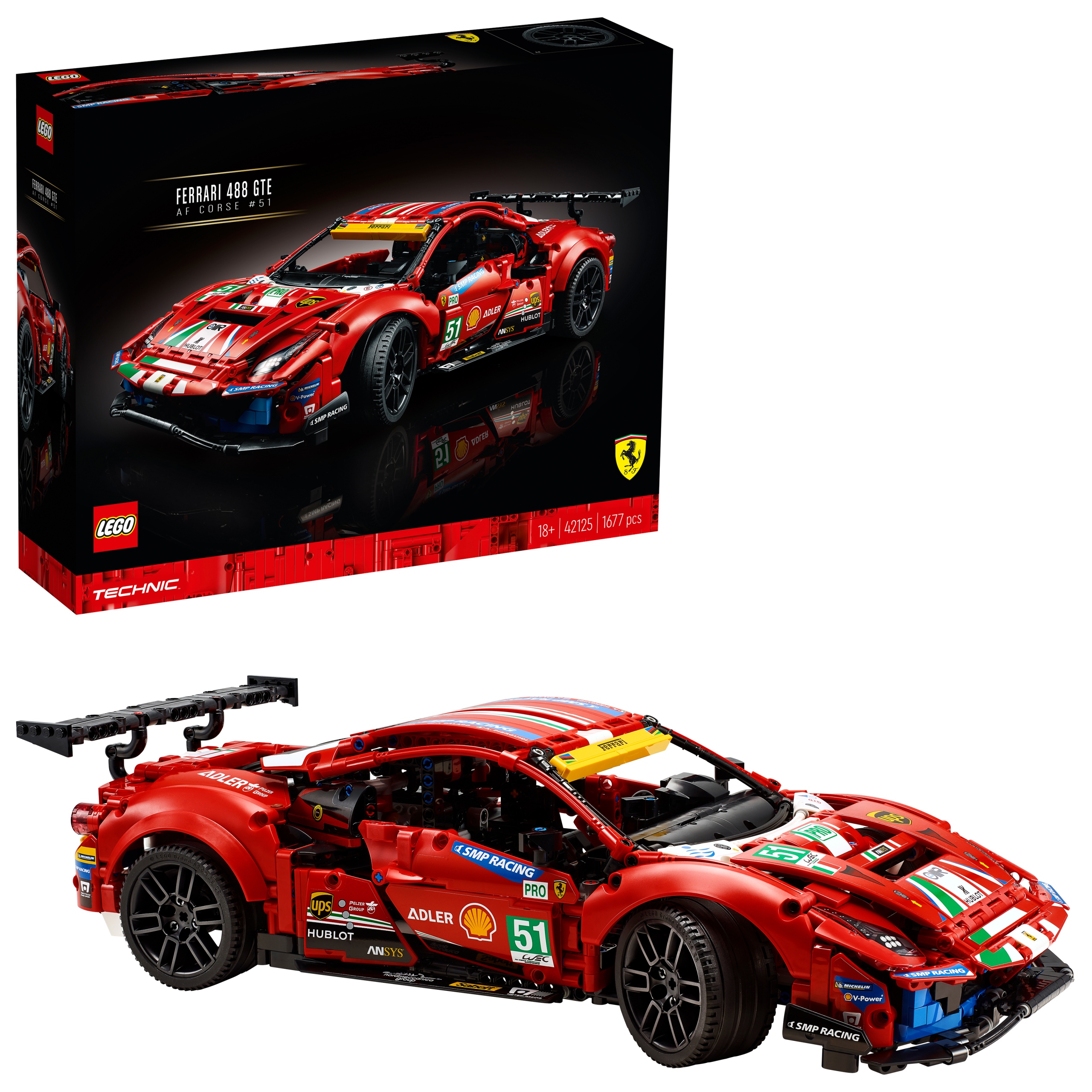 

Lego Technic Ferrari 488 Gte “af Corse #51” 42125