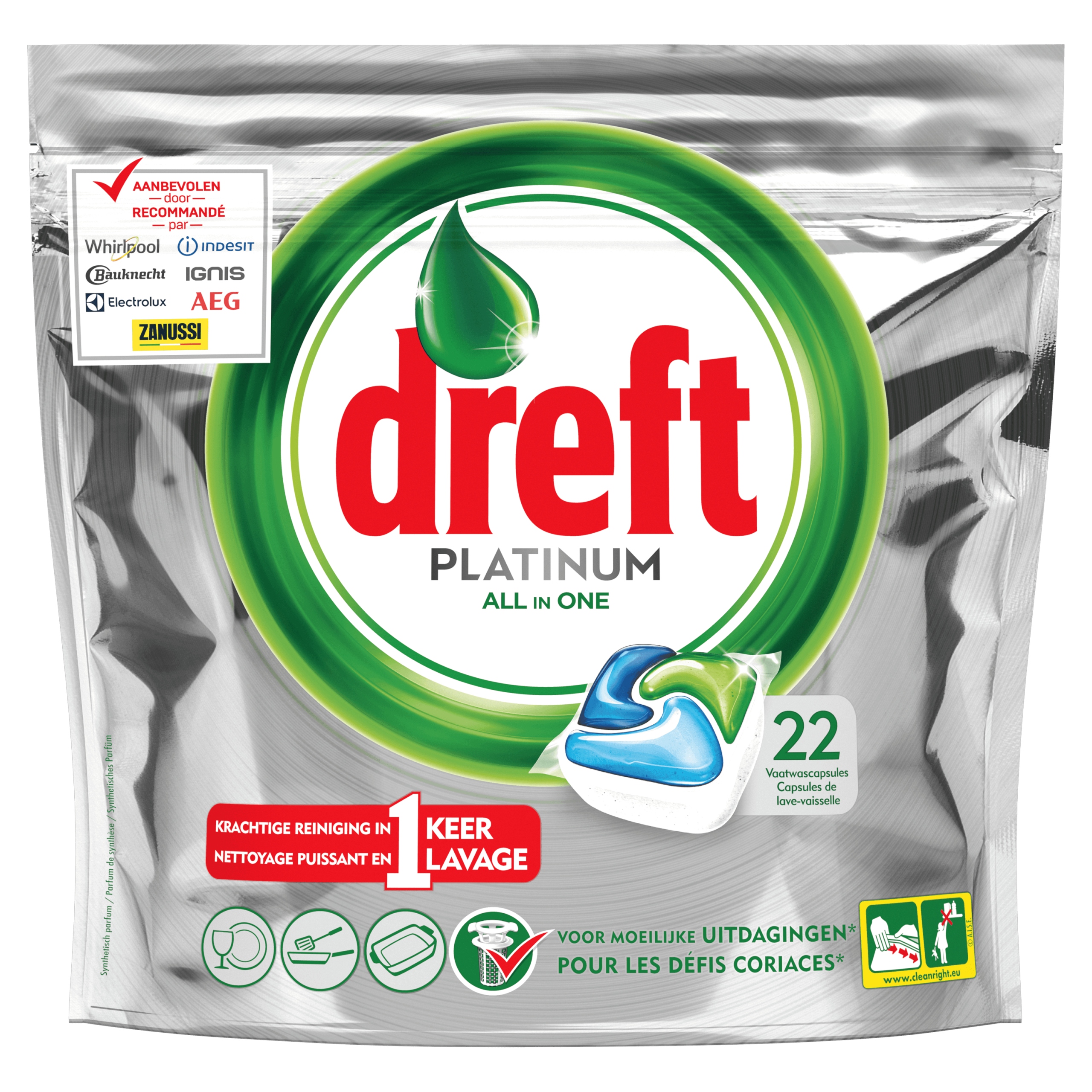 

Dreft detergent do zmywarki Kapsułka 22 szt.