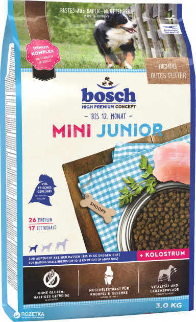 Levně Suché krmivo Bosch Mini Junior pro štěňata malých plemen 3 kg