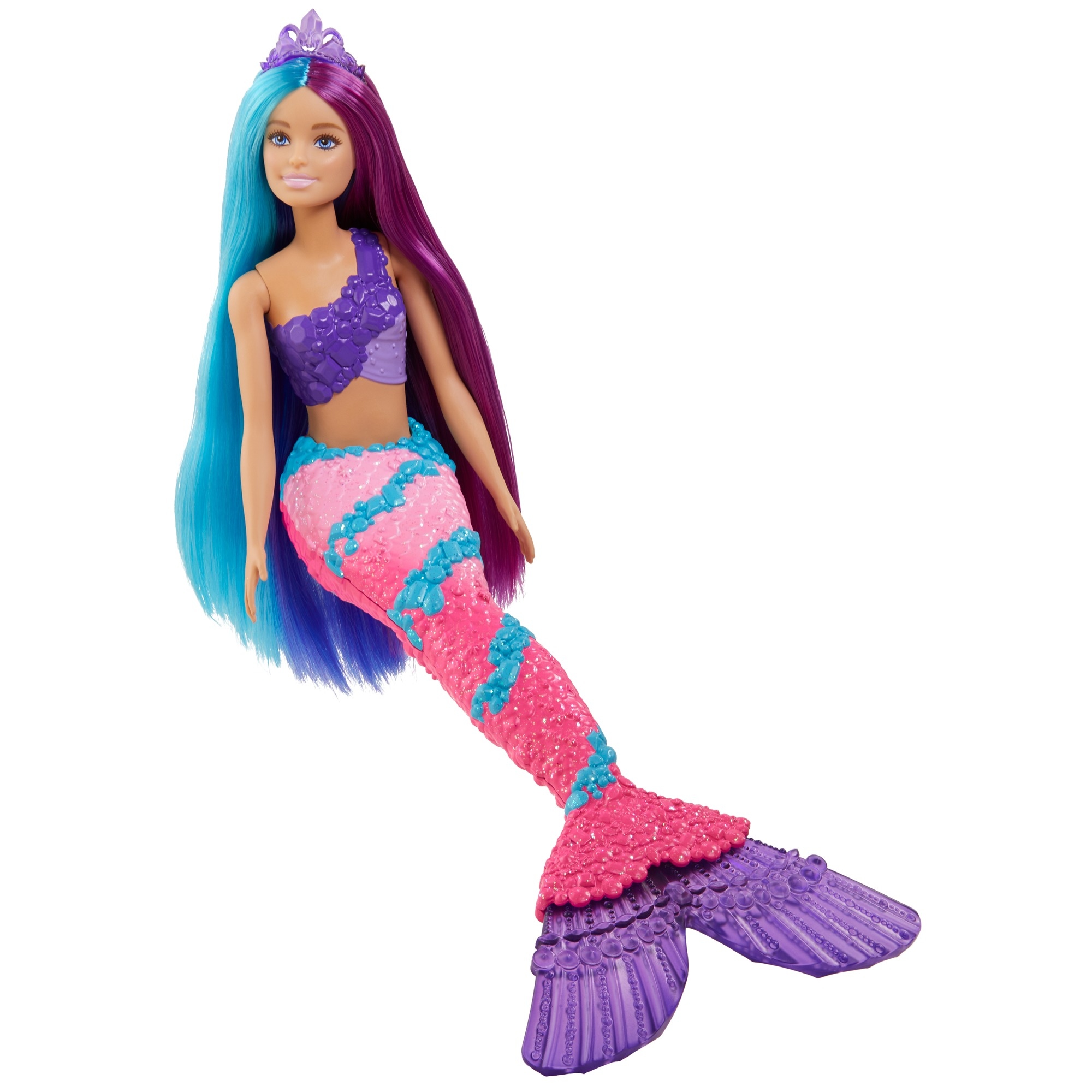 

Barbie Fantazja Długie włosy Lalka Syrena GTF39