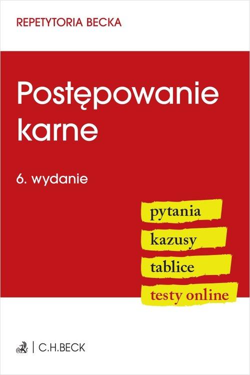 Postępowanie karne. Pytania. Kazusy. Tablice w.6