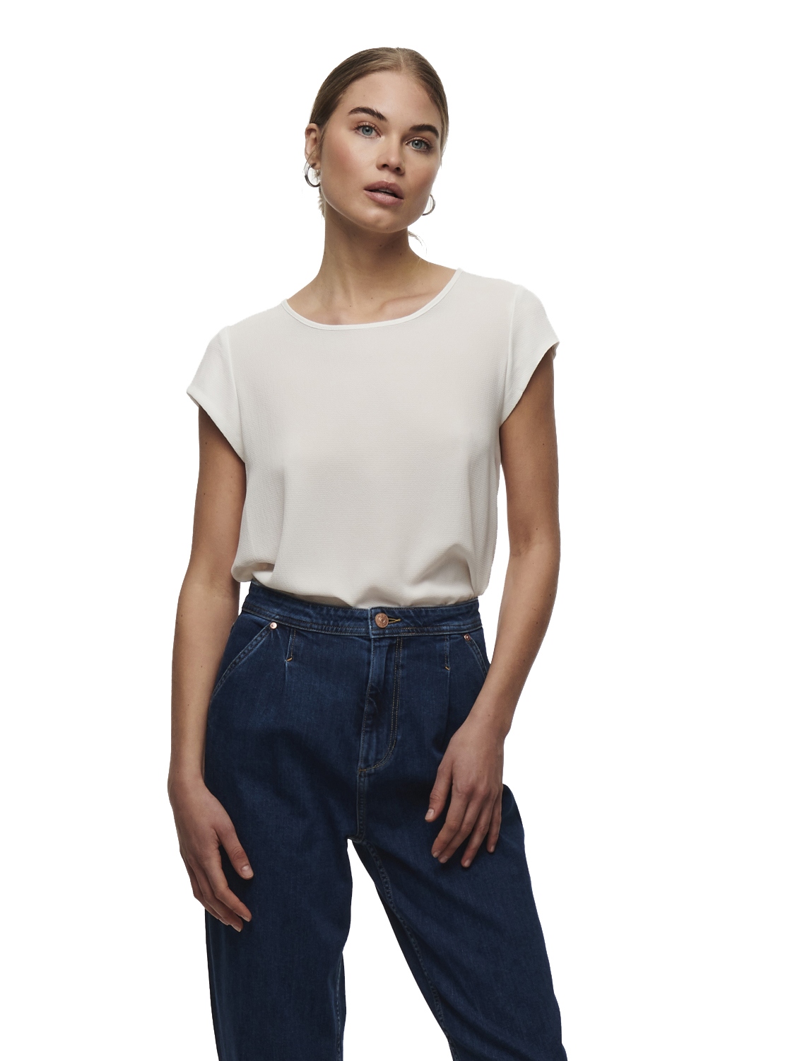 

T-shirt damski Only Onlvic S/s Solid biały r.40