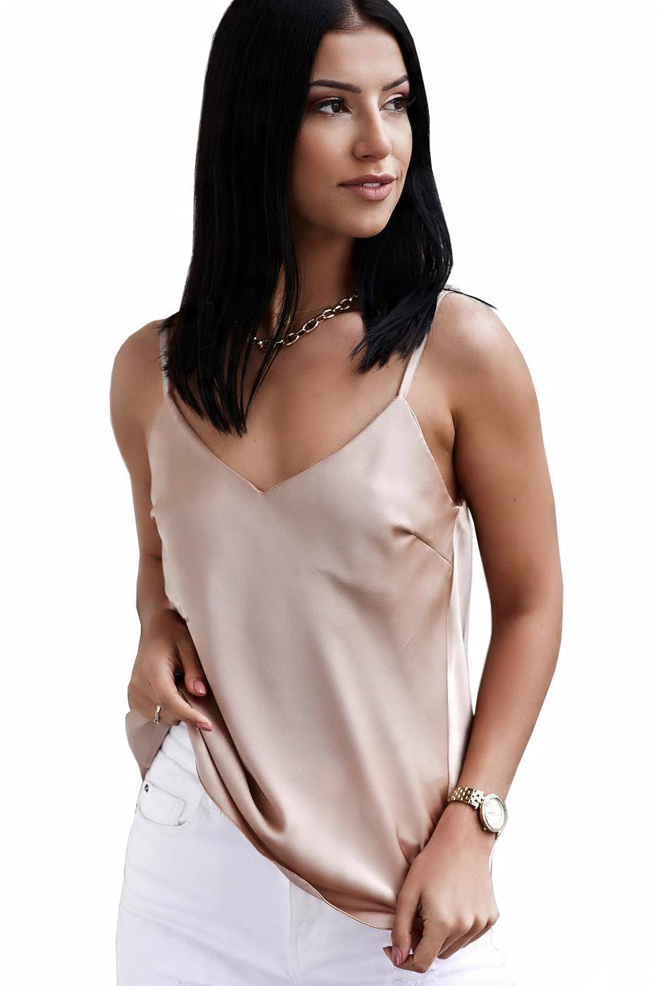 

Top damski Sugarfree Hattie beżowy One Size