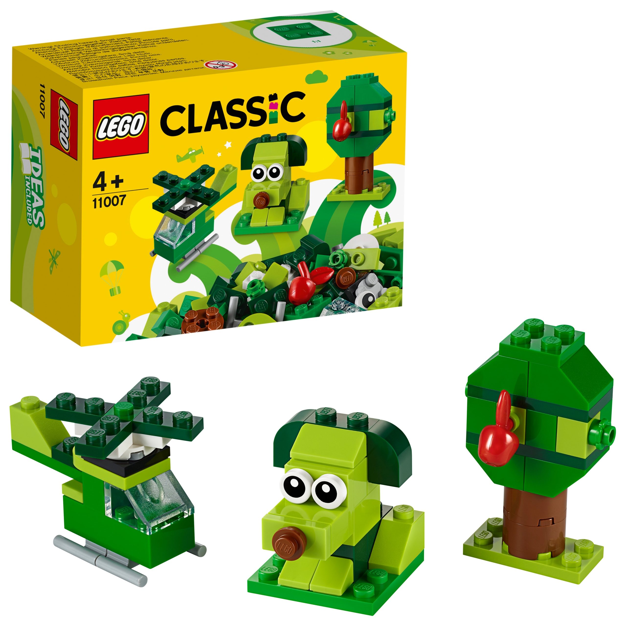 Lego Classic 11007 Zelené kreativní stavebnice Zelená barva Nové
