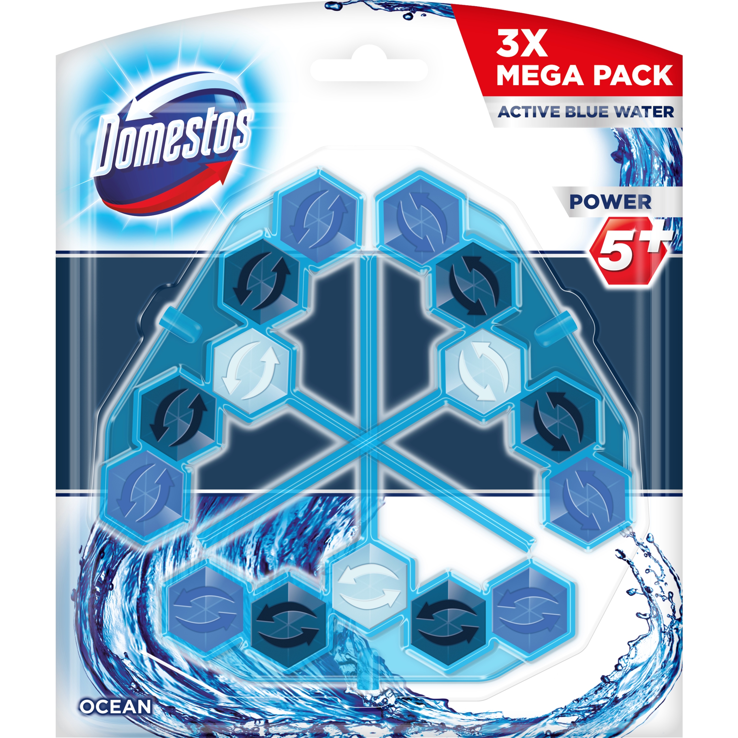 

Domestos Power 5+ zawieszka barwiąca Ocean 3x55g