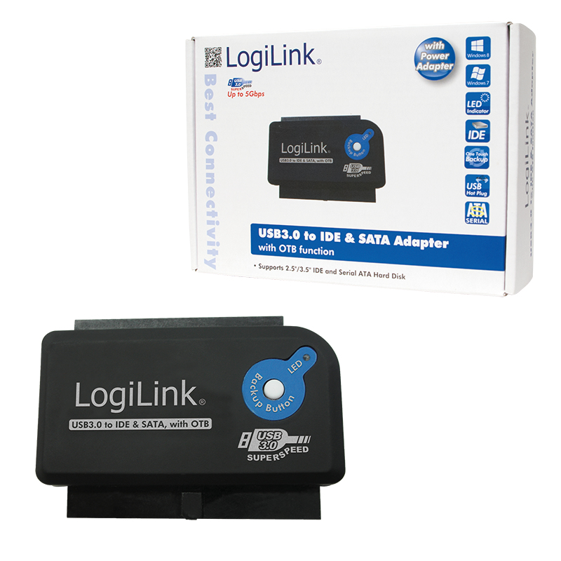 Logilink AU0028A Logilink Usb 3.0 to Ide & Sata Adapter with Otb
