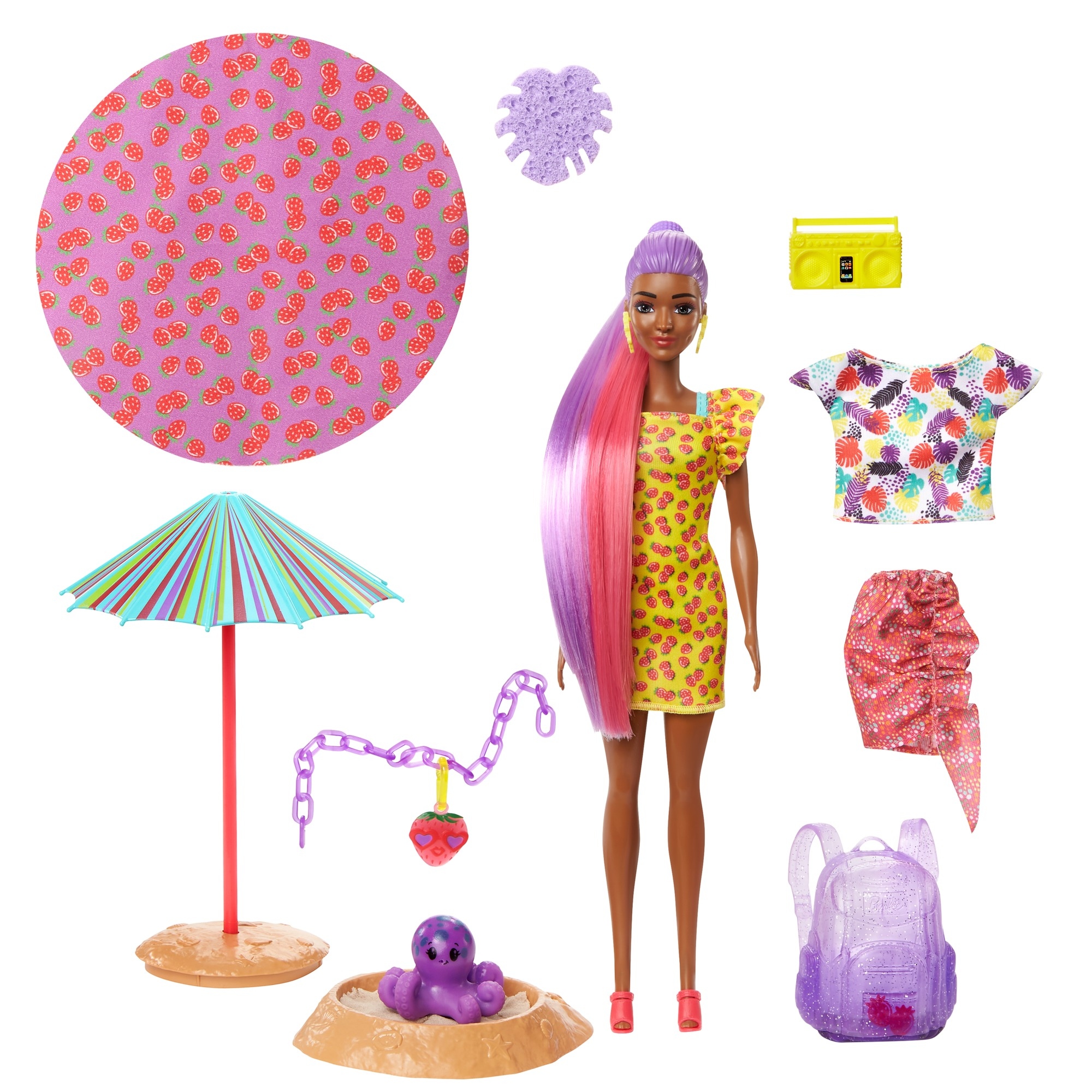 

Barbie Wakacyjna Lalka Piana Truskawka GTN18
