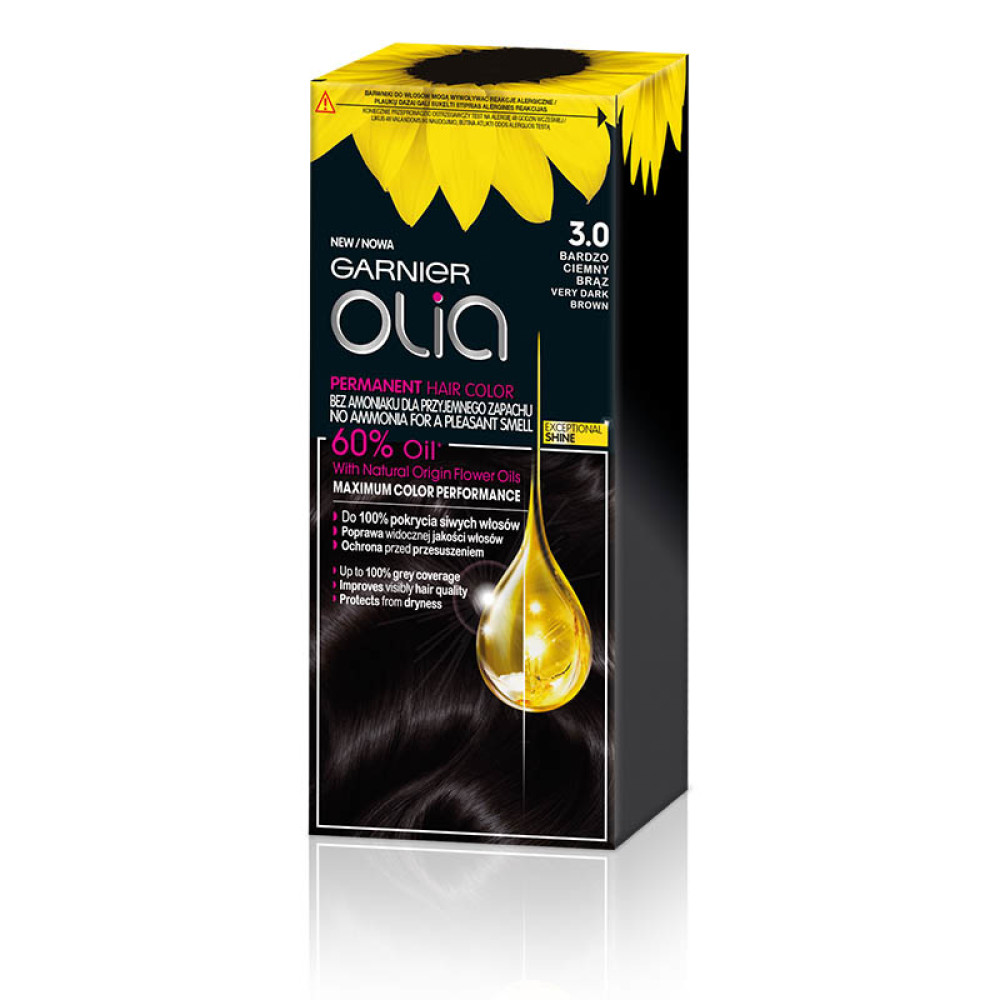 

Garnier Olia Farba do włosów nr 3.0 Ciemny brąz