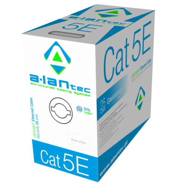

Kabel Utp Cat 5e Alantec KIU5PVC305 szary 305 m